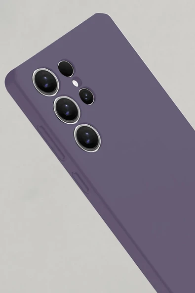 Samsung Galaxy S25 Ultra Kılıf Nano içi Kadife Silikon - Mor - Resim 2