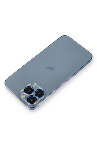 iPhone 11 Pro Max Metal Kamera Lens Koruma Cam - Mavi ürün görseli