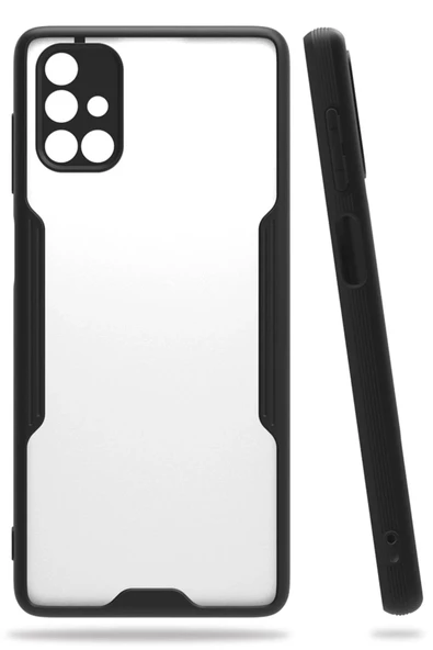 Samsung Galaxy M51 Kılıf Platin Silikon - Siyah ürün görseli
