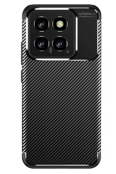 Xiaomi Mi 14T Kılıf Auto Focus Karbon Kapak - Siyah ürün görseli