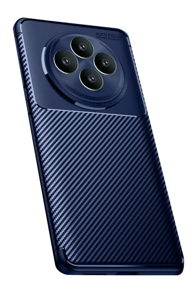Oppo Reno 11 FS Kılıf Auto Focus Karbon Kapak - Lacivert ürün görseli