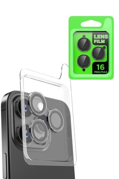 iPhone 16 Pro Raze Metal Kamera Lens - Siyah ürün görseli