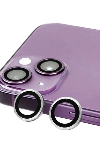 iPhone 14 Raze Metal Kamera Lens - Gümüş ürün görseli