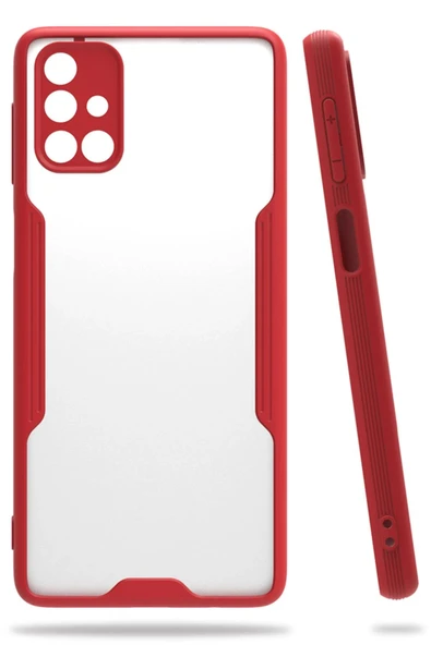 Samsung Galaxy M31S Kılıf Platin Silikon - Kırmızı ürün görseli