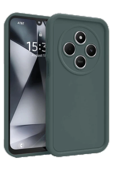 Xiaomi Redmi 14C Kılıf Viera Silikon - Koyu Yeşil - Resim 2