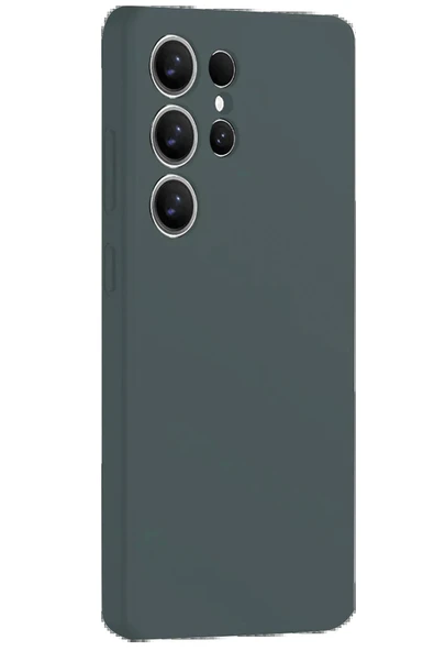 Samsung Galaxy S25 Ultra Kılıf Nano içi Kadife Silikon - Koyu Yeşil - Resim 2