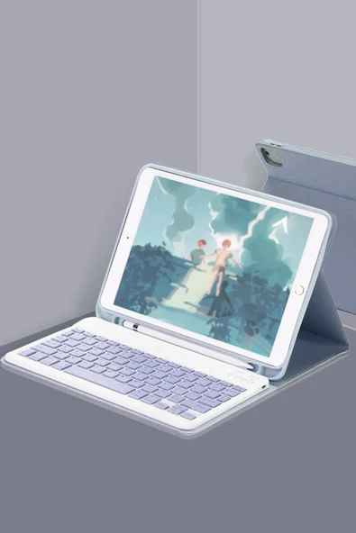 iPad Air 11 (2024) Kılıf KC01 Smart Klavyeli Tablet Kılıfı - Lacivert ürün görseli
