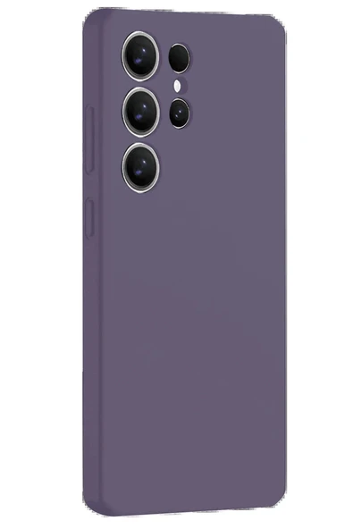 Samsung Galaxy S25 Ultra Kılıf Nano içi Kadife Silikon - Mor - Resim 3