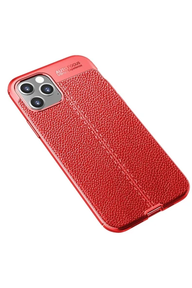 iPhone 12 Pro Kılıf Auto Focus Kapak - Kırmızı - Resim 3