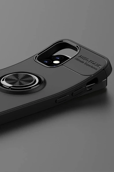 iPhone 12 Mini Kılıf Range Yüzüklü Silikon - Mavi - Resim 5