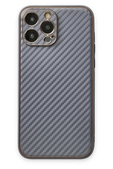 iPhone 13 Pro Max Kılıf Coco Karbon Silikon - Gri ürün görseli