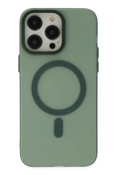 iPhone 14 Pro Kılıf Lodos Magneticsafe Mat Kapak - Köknar Yeşili ürün görseli