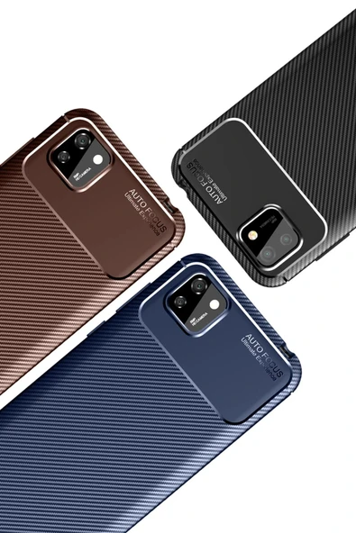 Huawei Y5P Kılıf Auto Focus Karbon Kapak - Siyah - Resim 3