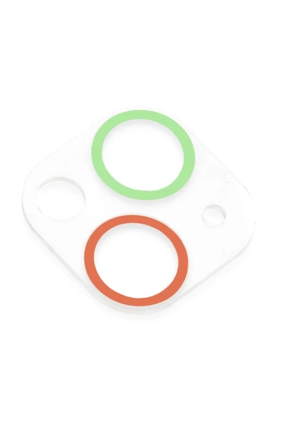 iPhone 13 Mini Renkli Kamera Lens Koruma Cam - Yeşil-Pembe - Resim 3