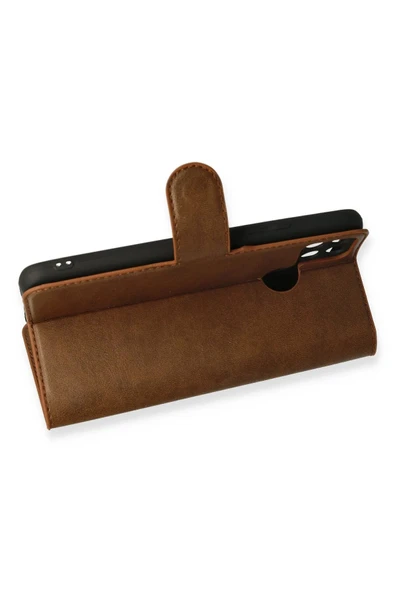 Realme C25 Kılıf Trend S Plus Kapaklı Kılıf - Taba - Resim 3