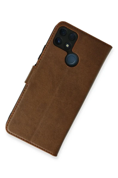 Realme C25 Kılıf Trend S Plus Kapaklı Kılıf - Taba - Resim 2