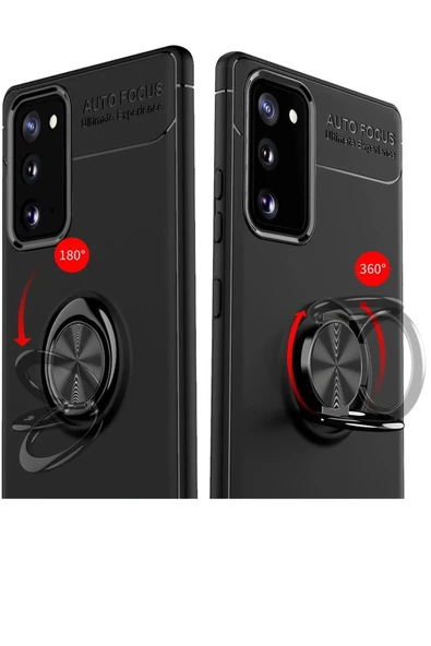 Samsung Galaxy Note 20 Kılıf Range Yüzüklü Silikon - Mavi - Resim 3