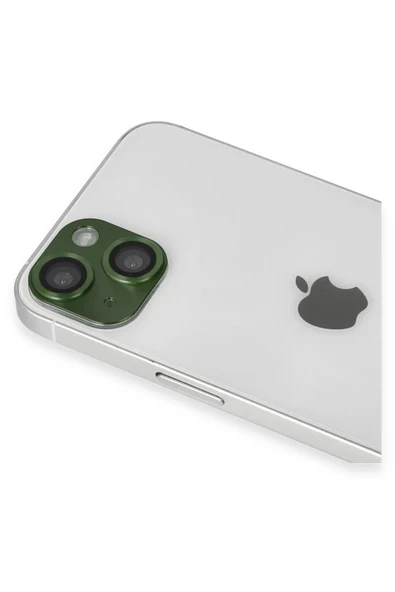 iPhone 13 Pers Alüminyum Kamera Lens - Yeşil - Resim 3