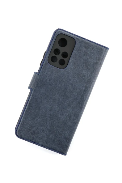 Xiaomi Redmi Note 11T Kılıf Trend S Plus Kapaklı Kılıf - Lacivert - Resim 3