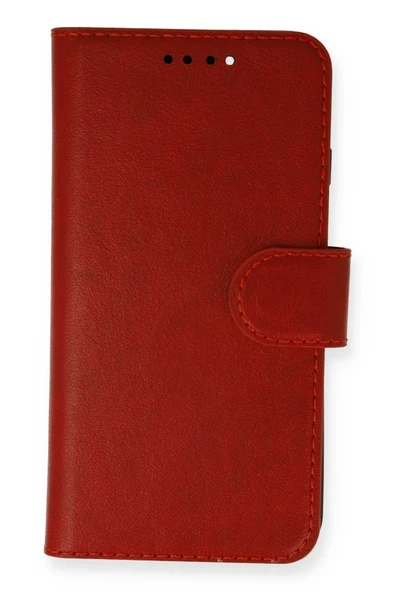 Realme C25 Kılıf Trend S Plus Kapaklı Kılıf - Kırmızı - Resim 4