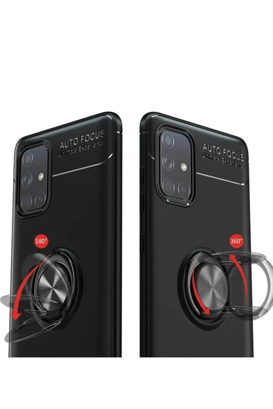 Samsung Galaxy M31S Kılıf Range Yüzüklü Silikon - Mavi - Resim 2