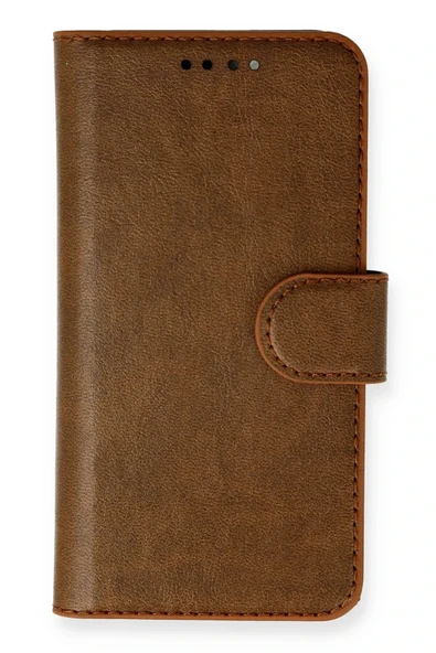 Xiaomi Redmi Note 11T Kılıf Trend S Plus Kapaklı Kılıf - Taba - Resim 4