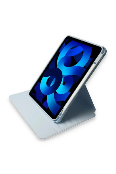 iPad 10.2 (7.nesil) Kılıf Starling 360 Kalemlikli Tablet Kılıf - Mavi - Resim 3