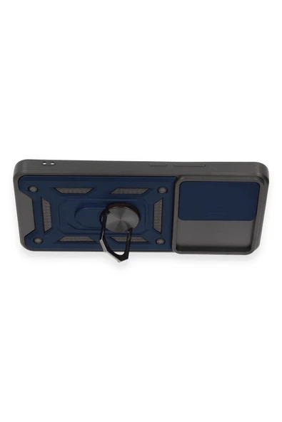 Xiaomi Mi 12T Pro Kılıf Pars Lens Yüzüklü Silikon - Lacivert - Resim 3