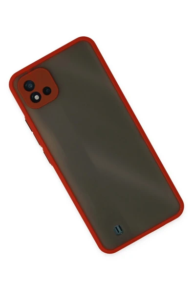 Realme C11 2021 Kılıf Montreal Silikon Kapak - Kırmızı - Resim 2