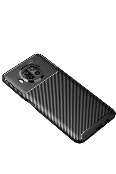 Xiaomi Mi 10T Lite Kılıf Auto Focus Karbon Kapak - Siyah - Resim 2