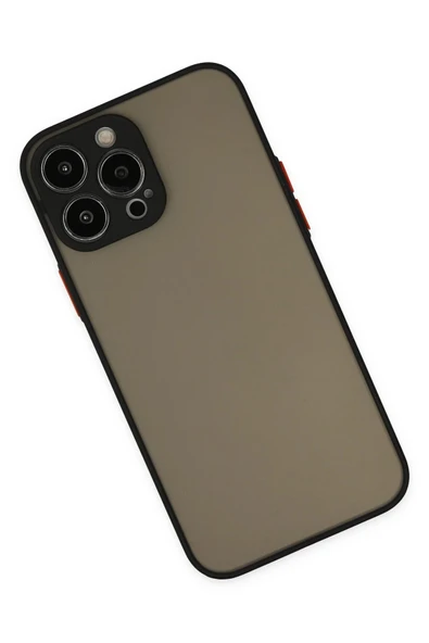 iPhone 13 Pro Max Kılıf Montreal Silikon Kapak - Siyah - Resim 2