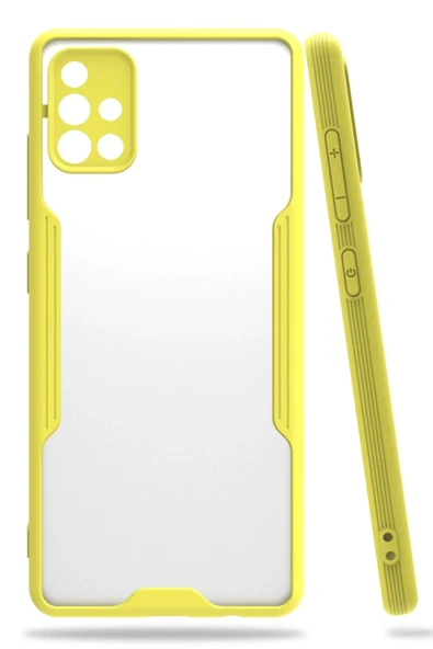 Samsung Galaxy A71 Kılıf Platin Silikon - Sarı ürün görseli