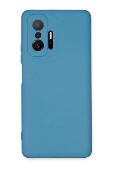 Xiaomi Mi 11T Pro Kılıf Nano içi Kadife Silikon - Mavi ürün görseli