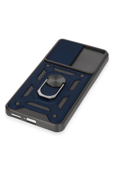 Xiaomi Mi 12T Pro Kılıf Pars Lens Yüzüklü Silikon - Lacivert - Resim 5