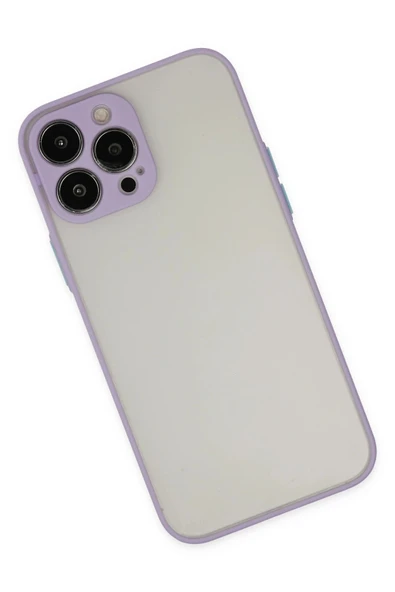 iPhone 13 Pro Max Kılıf Montreal Silikon Kapak - Mor - Resim 2