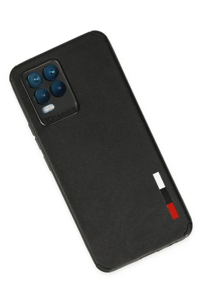 Realme 8 Kılıf Loop Deri Silikon - Siyah - Resim 2