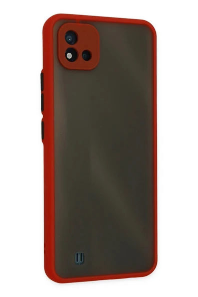 Realme C11 2021 Kılıf Montreal Silikon Kapak - Kırmızı - Resim 3