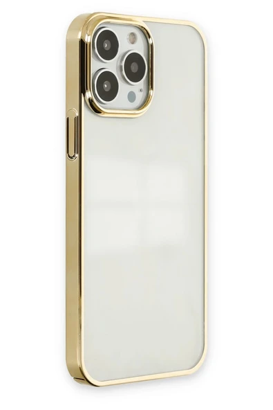 iPhone 13 Pro Max Kılıf Element Silikon - Gold - Resim 2