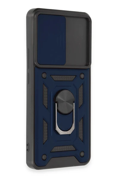 Xiaomi Mi 12T Pro Kılıf Pars Lens Yüzüklü Silikon - Lacivert - Resim 2