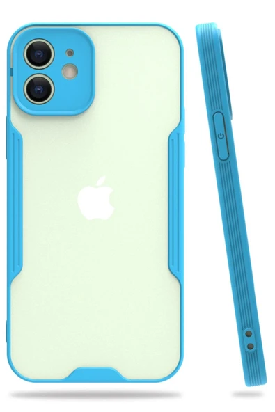 iPhone 12 Kılıf Platin Silikon - Mavi ürün görseli