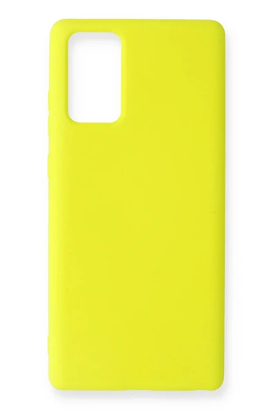 Samsung Galaxy Note 20 Kılıf Nano içi Kadife Silikon - Sarı ürün görseli