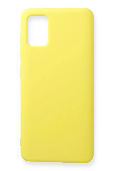 Samsung Galaxy A71 Kılıf Nano içi Kadife Silikon - Sarı ürün görseli