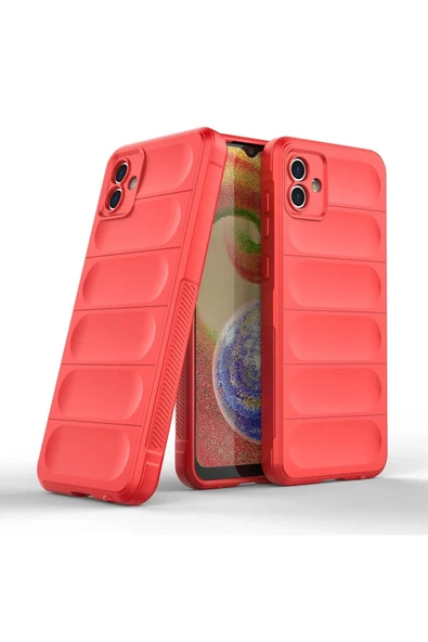 Samsung Galaxy A04E Kılıf Optimum Silikon - Kırmızı - Resim 2