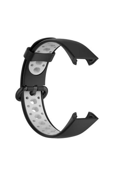 Xiaomi Redmi Watch 2 Spor Delikli Kordon - Siyah-Gri - Resim 4