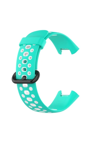 Xiaomi Redmi Watch 2 Spor Delikli Kordon - Turkuaz-Beyaz - Resim 3