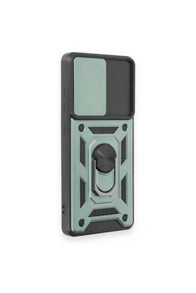 Samsung Galaxy S20 FE Kılıf Pars Lens Yüzüklü Silikon - Yeşil - Resim 2