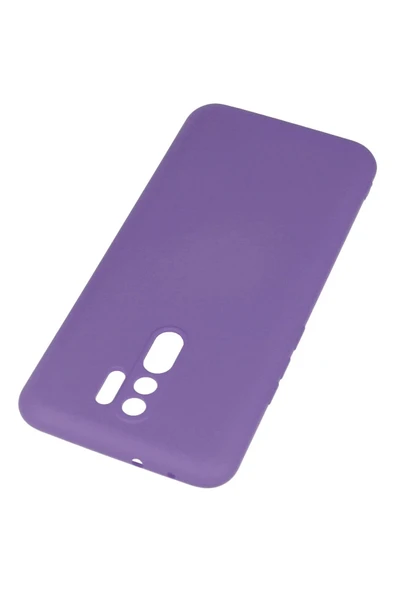 Xiaomi Redmi 9 Kılıf Nano içi Kadife Silikon - Mor - Resim 3