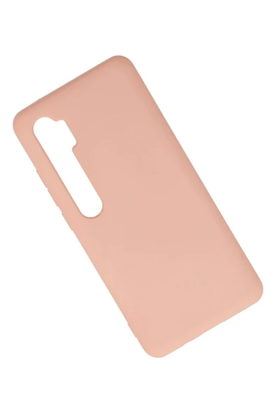 Xiaomi Mi Note 10 Lite Kılıf Nano içi Kadife Silikon - Pudra - Resim 2
