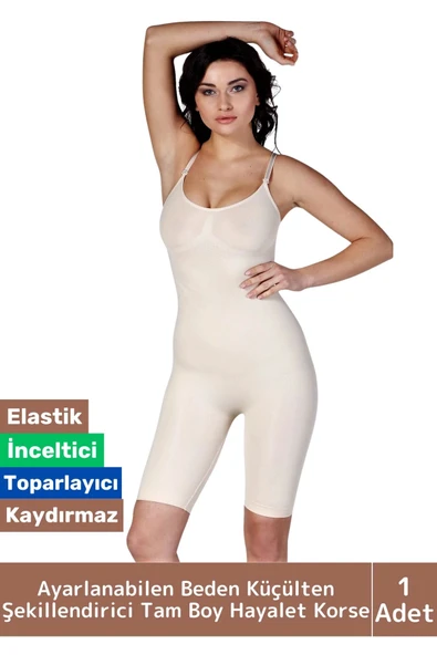 Özel Ayarlanabilen Beden Küçülten Toparlayıcı Etkili Şekillendirici Tam Boy Hayalet Korse ürün görseli 1