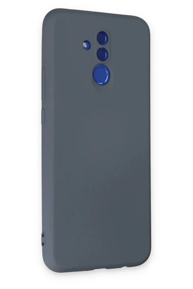Huawei Mate 20 Lite Kılıf Nano içi Kadife Silikon - Gri - Resim 2